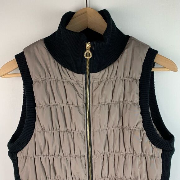 Calvin Klein Performance Black Zippered Puffer Vest Gold Hardware Women's Size S - Picture 4 of 7